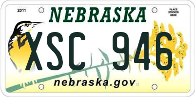 NE license plate XSC946