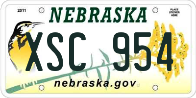 NE license plate XSC954