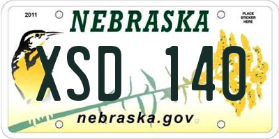 NE license plate XSD140