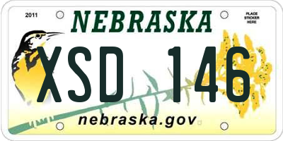 NE license plate XSD146