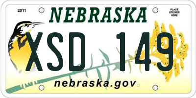 NE license plate XSD149