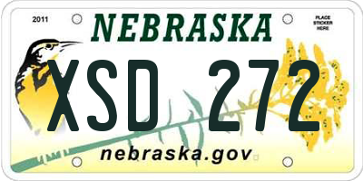 NE license plate XSD272