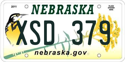 NE license plate XSD379