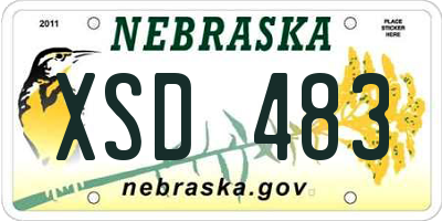 NE license plate XSD483