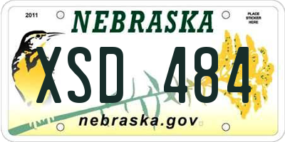 NE license plate XSD484