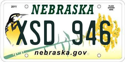 NE license plate XSD946