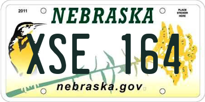 NE license plate XSE164