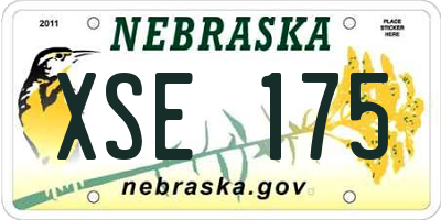 NE license plate XSE175
