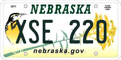 NE license plate XSE220
