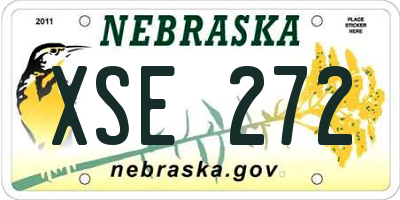 NE license plate XSE272
