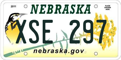 NE license plate XSE297