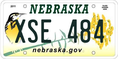 NE license plate XSE484