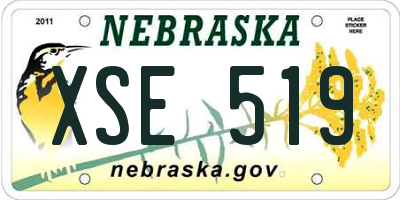 NE license plate XSE519