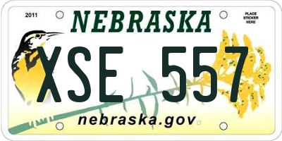 NE license plate XSE557