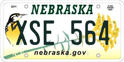 NE license plate XSE564