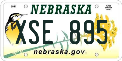 NE license plate XSE895