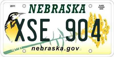 NE license plate XSE904