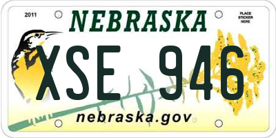 NE license plate XSE946