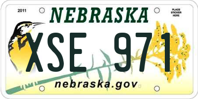 NE license plate XSE971