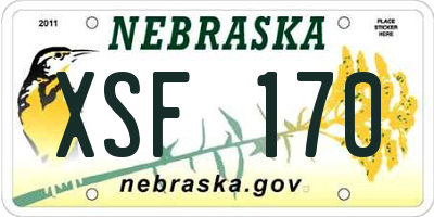 NE license plate XSF170