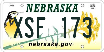 NE license plate XSF173