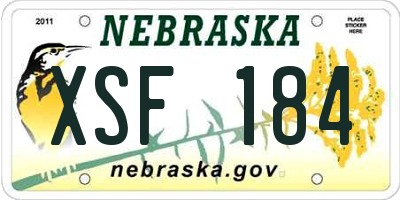NE license plate XSF184
