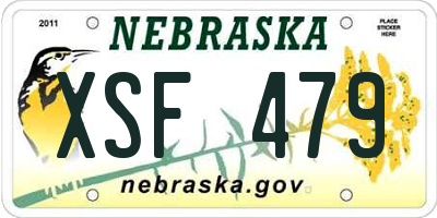 NE license plate XSF479