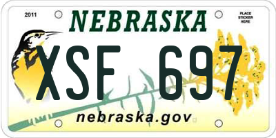 NE license plate XSF697