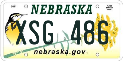 NE license plate XSG486
