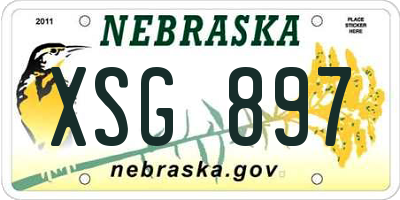 NE license plate XSG897