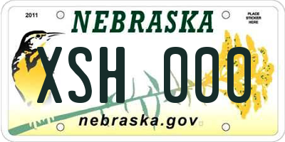 NE license plate XSH000