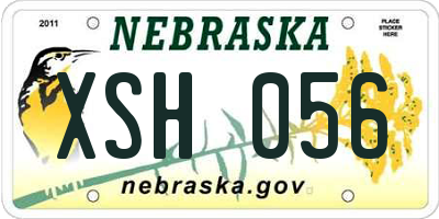 NE license plate XSH056