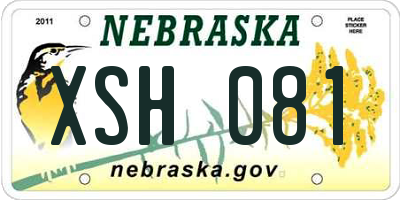 NE license plate XSH081