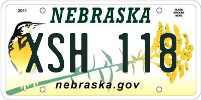 NE license plate XSH118