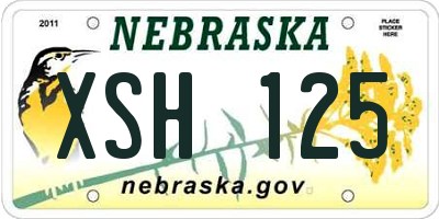 NE license plate XSH125