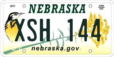 NE license plate XSH144