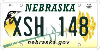 NE license plate XSH148