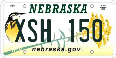 NE license plate XSH150