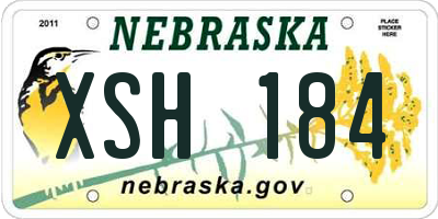 NE license plate XSH184
