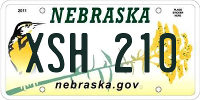 NE license plate XSH210