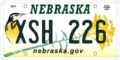 NE license plate XSH226