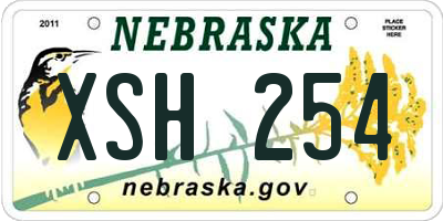 NE license plate XSH254