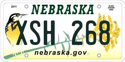 NE license plate XSH268