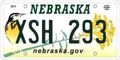 NE license plate XSH293