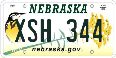 NE license plate XSH344