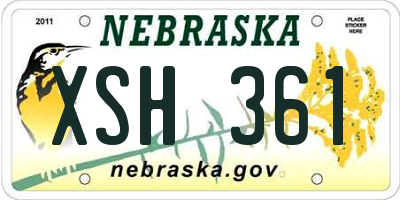 NE license plate XSH361
