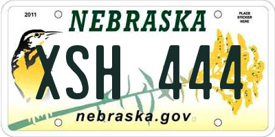 NE license plate XSH444