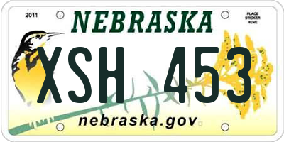 NE license plate XSH453