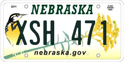 NE license plate XSH471