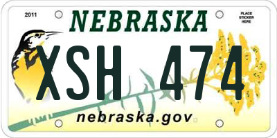 NE license plate XSH474